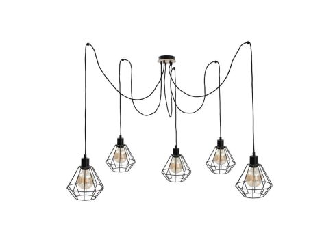 Lampa wisząca loftowa 5xE27 ATWOOD