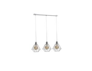 Lampa wisząca loftowa 3xE27 FOSKAL SILVER