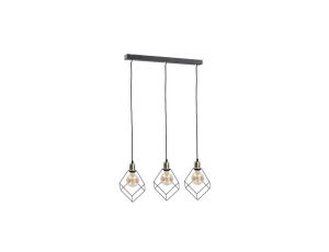 Lampa wisząca loftowa 3xE27 RUBEN GOLD