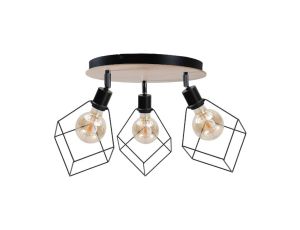 Spot loftowy 3x E27 RUBEN WOOD