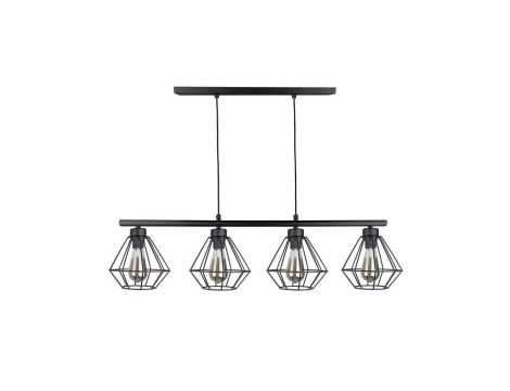 Lampa wisząca nowoczesna 4xE27 FEBRIS BLACK LONG