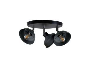 Spot nowoczesny 3x E27 FAUN BLACK