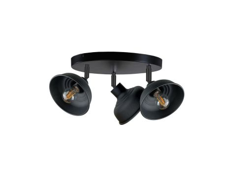 Spot nowoczesny 3x E27 FAUN BLACK