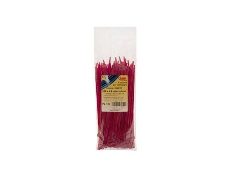 Opaska kablowa 250x4,8 czerwona temperatura +125C COBRA /100szt./ 9278TR