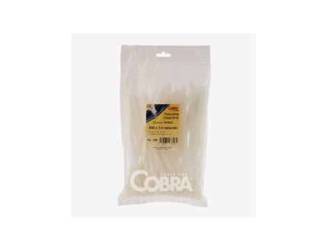 Opaska kablowa otwierana wielokrotnie biała 300x4.5 COBRA /100szt./ 962112