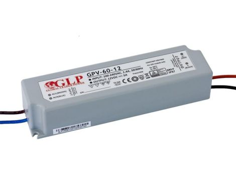 Zasilacz impulsowy do LED 60W 5V/8A IP67 hermetyczny GPV-60-5