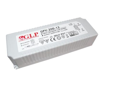 Zasilacz LED 200W 12V/16A, IP67 hermetyczny GPV-200-12