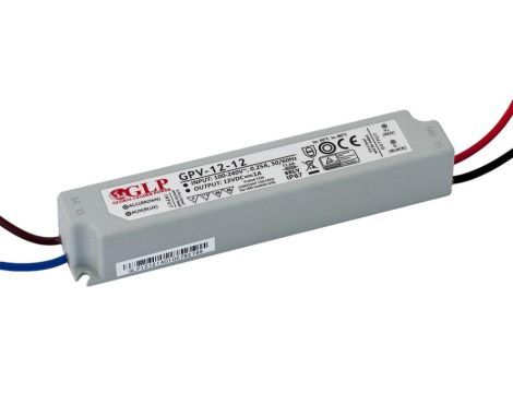 GPV-12-12 Zasilacz LED 12W 12V/1A IP67 hermetyczny
