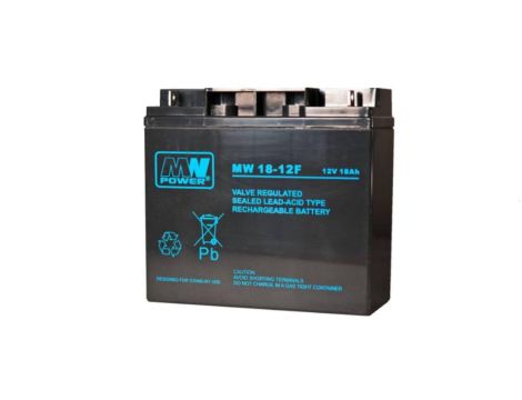 Akumulator 18Ah 12V AGM żywotność 6-9lat MW 18-12 T13 MW Power