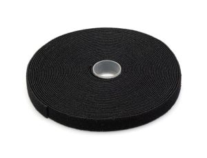 Taśma rzepowa Długość 10m - Szerokość 15mm, czarna AK-770905-100-S