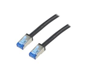 CQ7063S Patch cord S/FTP 6a linka Cu PE czarny 3m 26AWG