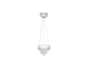 Lampa wisząca biało-złota, druciana do sypialni z serii ARVI WHITE K-4527 Kaja Lighting