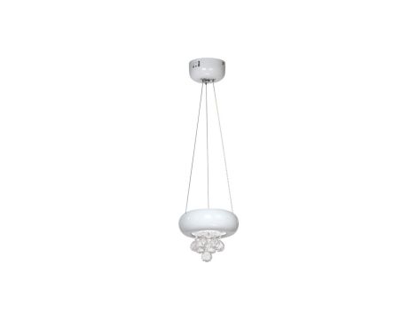 Lampa wisząca biało-złota, druciana do sypialni z serii ARVI WHITE K-4527 Kaja Lighting