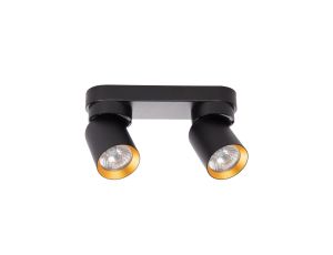 Lampa sufitowa Andy 2xGU10 Czarny + Złoty ML9935 Milagro