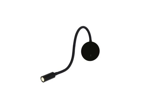 Kinkiet SENISE czarny z elastycznym ramieniem i włącznikiem do sypialni LP-2021/1W BK Light Prestige