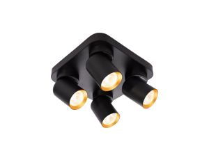 Lampa sufitowa Andy 4xGU10 Kwadrat Czarny + Złoty ML9941 Milagro