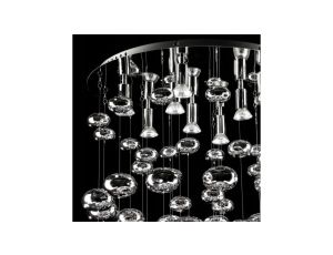 Lampa wisząca ETELA klasyczny styl podwójny klosz czarno-szary K-5171 Kaja Lighting