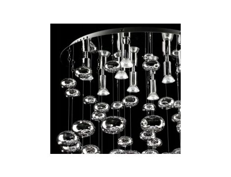 Lampa wisząca ETELA klasyczny styl podwójny klosz czarno-szary K-5171 Kaja Lighting