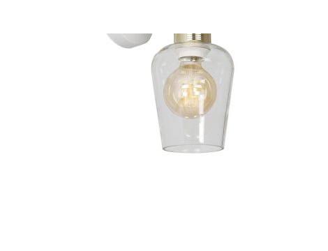 Lampa sufitowa ALBIO na rozecie reflektory na GU10 i zwisy z klasycznymi kloszami na E27 K-4138 Kaja Lighting