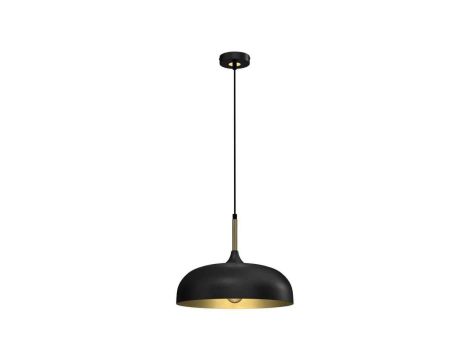 Lampa wisząca LINCOLN BLACK/GOLD 1xE27 35cm MLP8030 Milagro