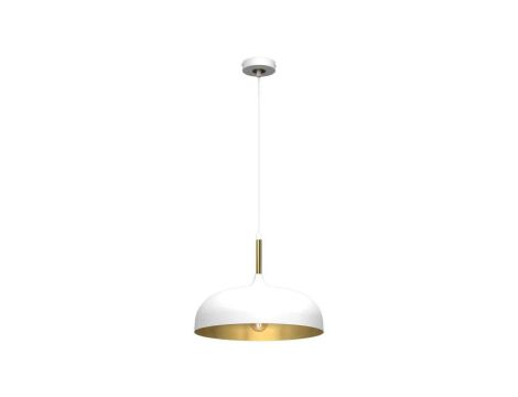 Lampa wisząca LINCOLN WHITE/GOLD 1xE27 35cm MLP8031 Milagro