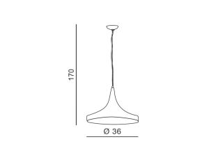 Lampa sufitowa SITYA WHITE, sześcioramienna z odsłoniętymi żarówkami E27, biała K-4393 Kaja Lighting