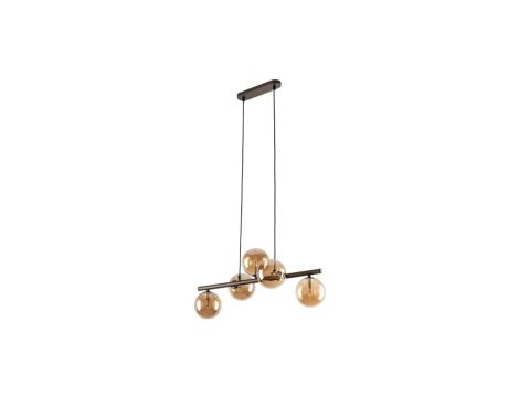 Lampa wisząca z kulistymi kloszami bursztyniowe szkło ESTERA 5xG9 6105 TK Lighting