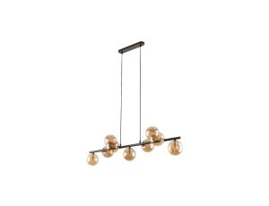 Lampa wisząca na belce z bursztynowymi kloszami ze szkła ESTERA 4340 TK Lighting