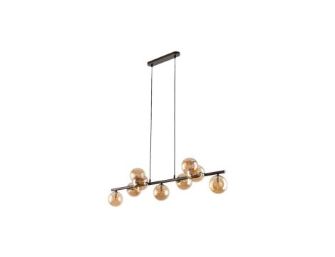 Lampa wisząca na belce z bursztynowymi kloszami ze szkła ESTERA 4340 TK Lighting