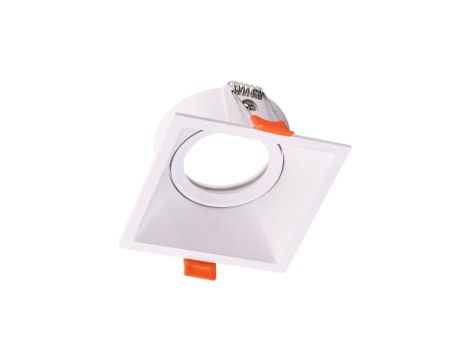 Oczko Sufitowe Podtynkowe Kwadratowe Ruchome 1xGU10 IP20 Biały MLOS7241 Milagro