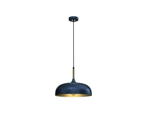 Lampa wisząca LINCOLN BLUE/GOLD 1xE27 35cm MLP8033 Milagro