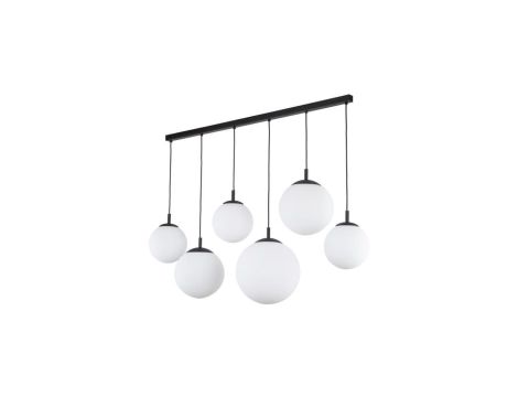 Lampa wisząca z mlecznymi, szklanymi kloszami na listwie ESME 6xE27 4792 TK Lighting