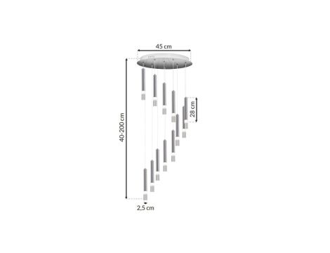 Kinkiet ścienny CUBUS z szklanym transparentnym kloszem gwint E27 10245 TK Lighting