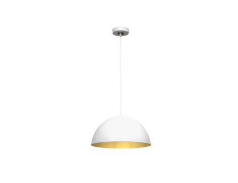 Lampa wisząca BETA WHITE/GOLD 1xE27 35cm MLP7897 Milagro