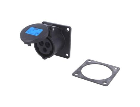 313-6X Złącze zasilające 3-fazowe AC, gniazdo żeńskie, 16A/230VAC