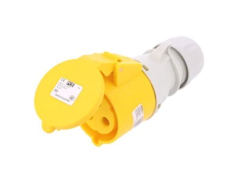 223-4 Złącze zasilające AC, wtyk żeński, 32A/110VAC, IP44