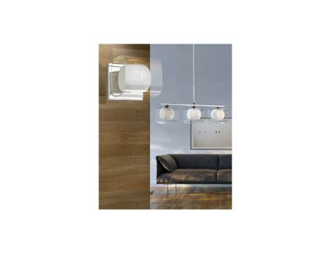 Lampa wisząca ARTON na E27, mleczne białe klosze szkło K-4966 Kaja Lighting