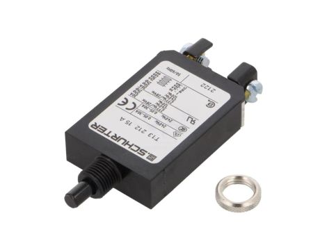 T13-212-15 Wyłącznik nadprądowy Iznam: 15A Uznam: 240VAC 28VDC SPST Bieguny: 1