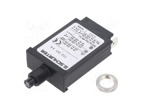 T12-221-3 Wyłącznik nadprądowy Iznam: 3A Uznam: 240VAC 28VDC SPST Bieguny: 1