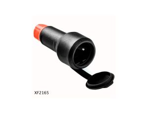 Gniazdo RED GP1 z dławikiem IP54 2P+Z 16A/250V kołnierz gumowany czarny XF2165
