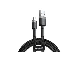 Kabel Baseus cafule CAMKLF-BG1 (USB M - Micro USB M 1m kolor szaro-czarny)