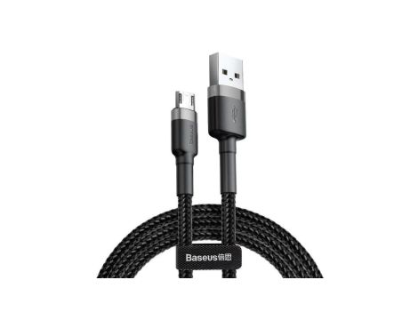 Kabel Baseus cafule CAMKLF-BG1 (USB M - Micro USB M 1m kolor szaro-czarny)