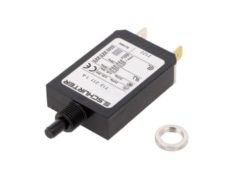 T13-211-1 Wyłącznik nadprądowy Iznam: 1A Uznam: 240VAC 28VDC SPST Bieguny: 1