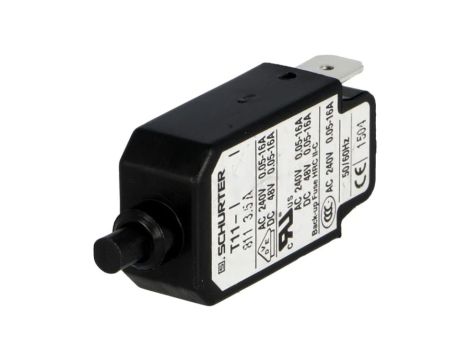 T11-811-3.5A Wyłącznik nadprądowy Iznam: 3,5A Uznam: 240VAC 48VDC SPST Bieguny: 1