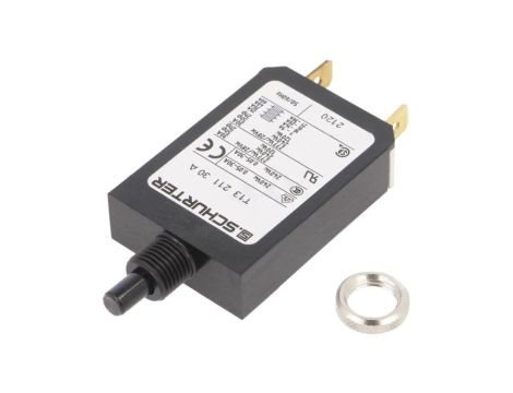 T13-211-30 Wyłącznik nadprądowy Iznam: 30A Uznam: 240VAC 28VDC SPST Bieguny: 1