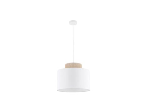Lampa wisząca biała o średnicy 38cm DUO WHITE JUTA 1xE27 1856 TK Lighting