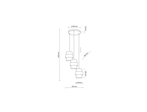 Lampa wisząca z abażurami w kolorze juty CALISTO JUTA na E27 6098 TK Lighting