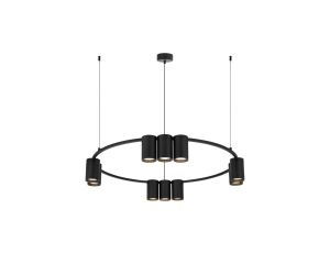 Lampa wisząca (koło) GENESIS BLACK 10xGU10 ML0373 Milagro
