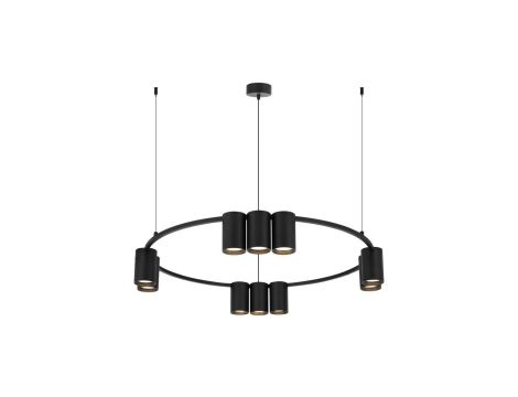 Lampa wisząca (koło) GENESIS BLACK 10xGU10 ML0373 Milagro