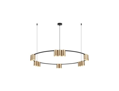 Lampa wisząca (koło) GENESIS BLACK GOLD 15xGU10 ML0378 Milagro